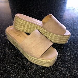 Lulu’s Suede Espadrille Platforms